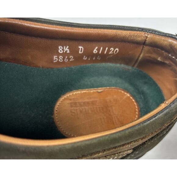 Quality Men Allen Edmonds Roanoke 8.5 D charcoal/olive nubuck leather main image 9